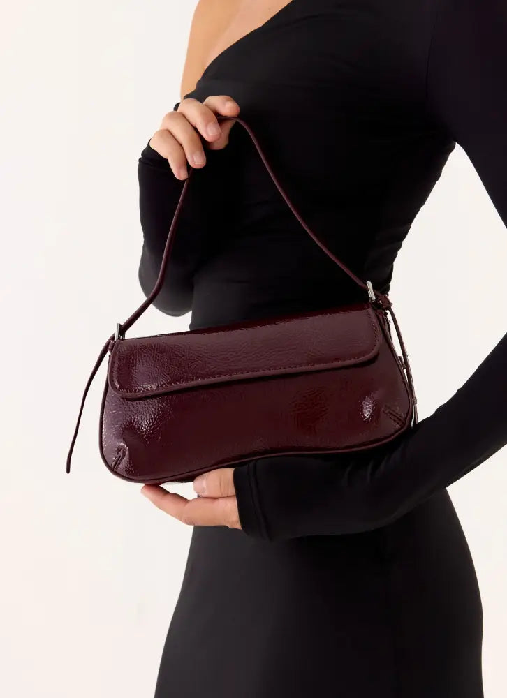Amoretta Heart Bag - Maroon - Maroon / One Size - Bags & Wallets