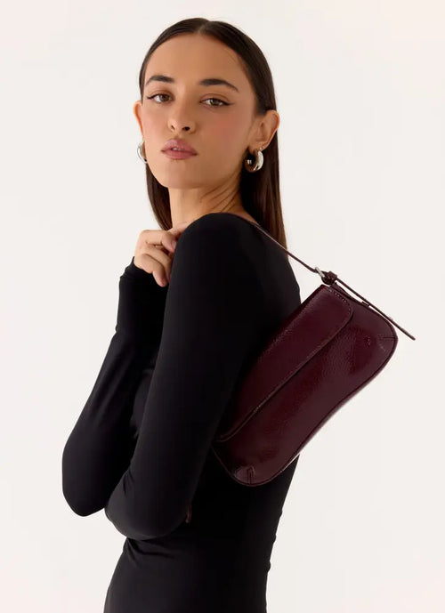 Amoretta Heart Bag - Maroon - Maroon / One Size - Bags & Wallets