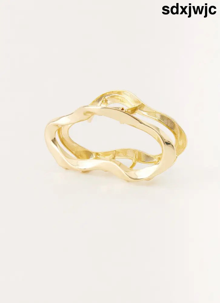 Clean Girl Claw Clip - Gold - Gold / One Size - Hair Accessories