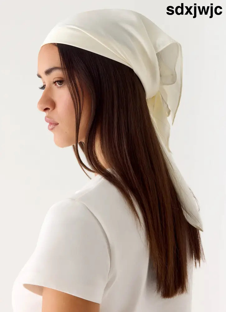 Lover Vibes Head Scarf - Cream - Cream / One Size - Hair Accessories
