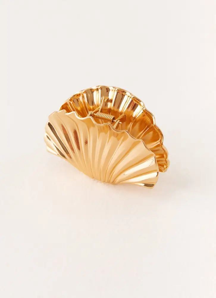 Milano Claw Clip - Gold - Gold / One Size - Hair Accessories