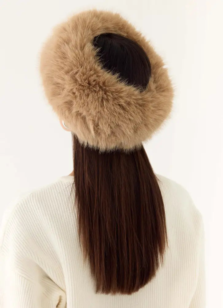 North Pole Faux Fur Headband - Cream - Cream / One Size - Hair Accessories